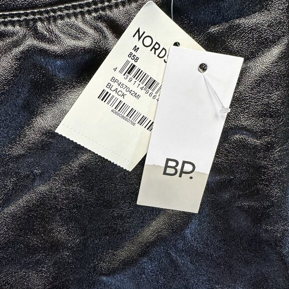 BP NORDSTROM NWT Size M Womens  Leggings Full Length Faux Leather Elastic Waist - Picture 5 of 7